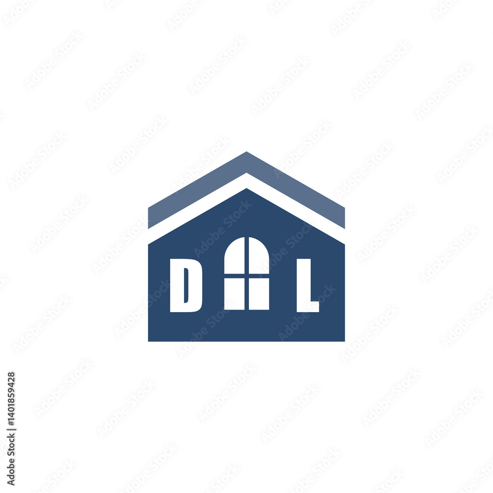 Modern Home Improvement Logo Design with Roof Icon Modern Home Improvement Logo Design with Roof Icon