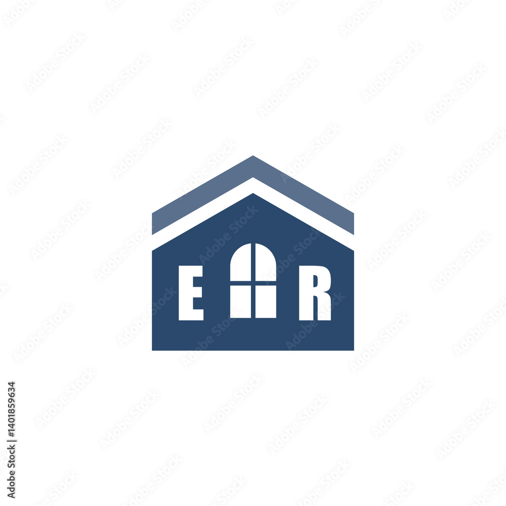 Modern Home Improvement Logo Design with Roof Icon Modern Home Improvement Logo Design with Roof Icon