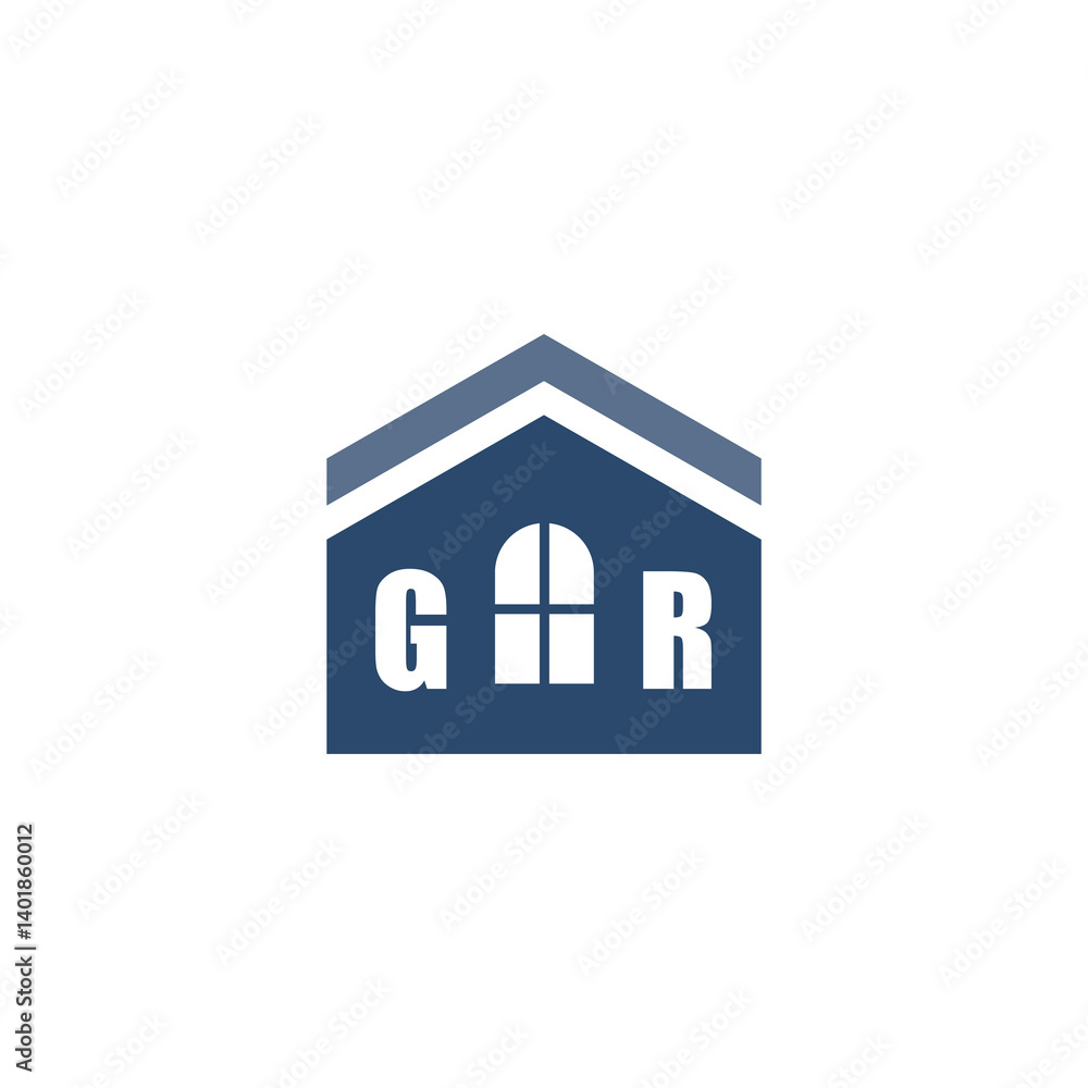 Modern Home Improvement Logo Design with Roof Icon Modern Home Improvement Logo Design with Roof Icon