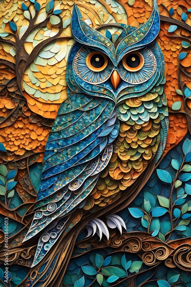 Obraz premium owl on tree