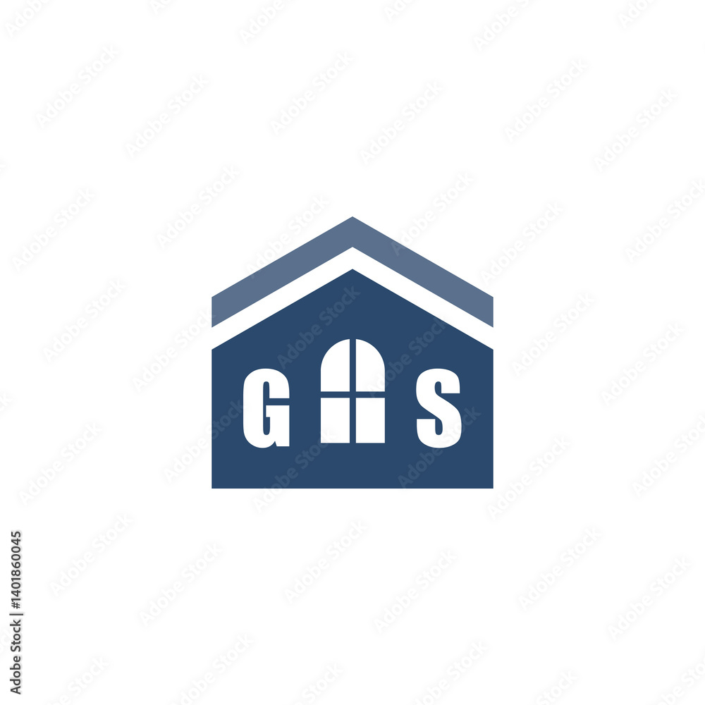 Modern Home Improvement Logo Design with Roof Icon Modern Home Improvement Logo Design with Roof Icon