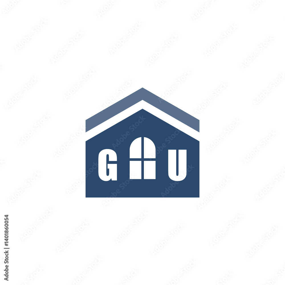 Modern Home Improvement Logo Design with Roof Icon Modern Home Improvement Logo Design with Roof Icon