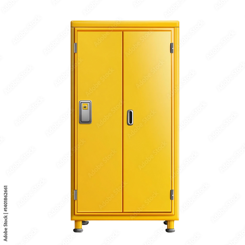 Yellow locker isolated on transparent background. Yellow locker isolated on transparent background.