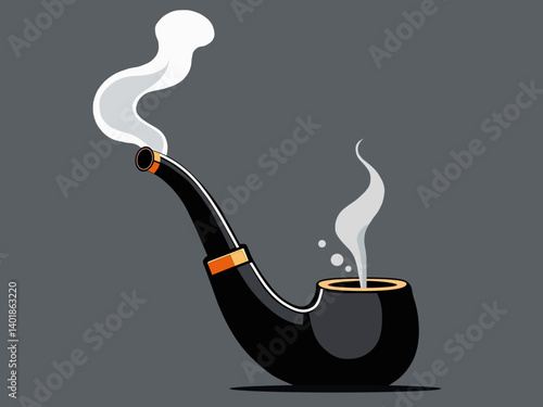 smoking cigar with smoking pipe