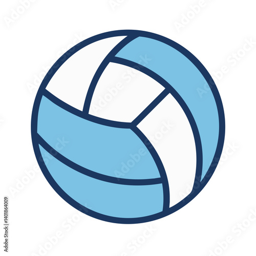 Volleyball with Panel Detailing Icon Design