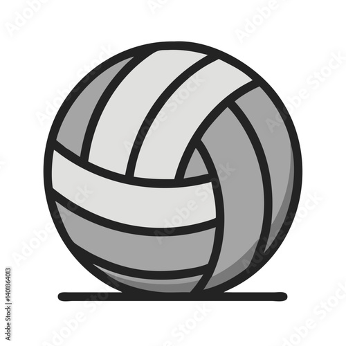 Volleyball with Panel Detailing Icon Design