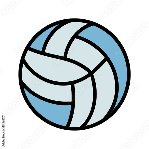 Volleyball with Panel Detailing Icon Design