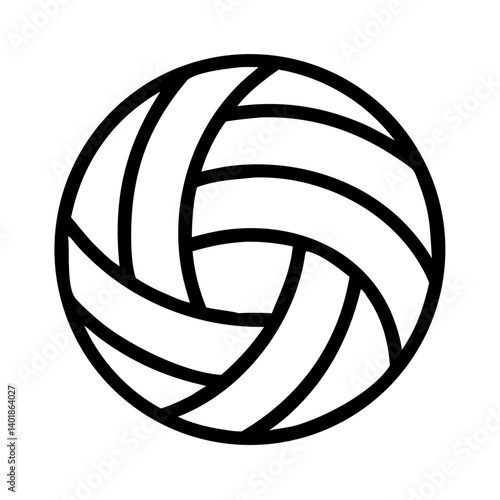 Volleyball with Panel Detailing Icon Design