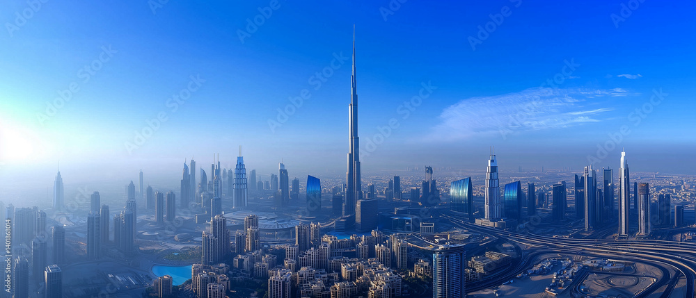 Obraz premium Panoramic view of skyline 