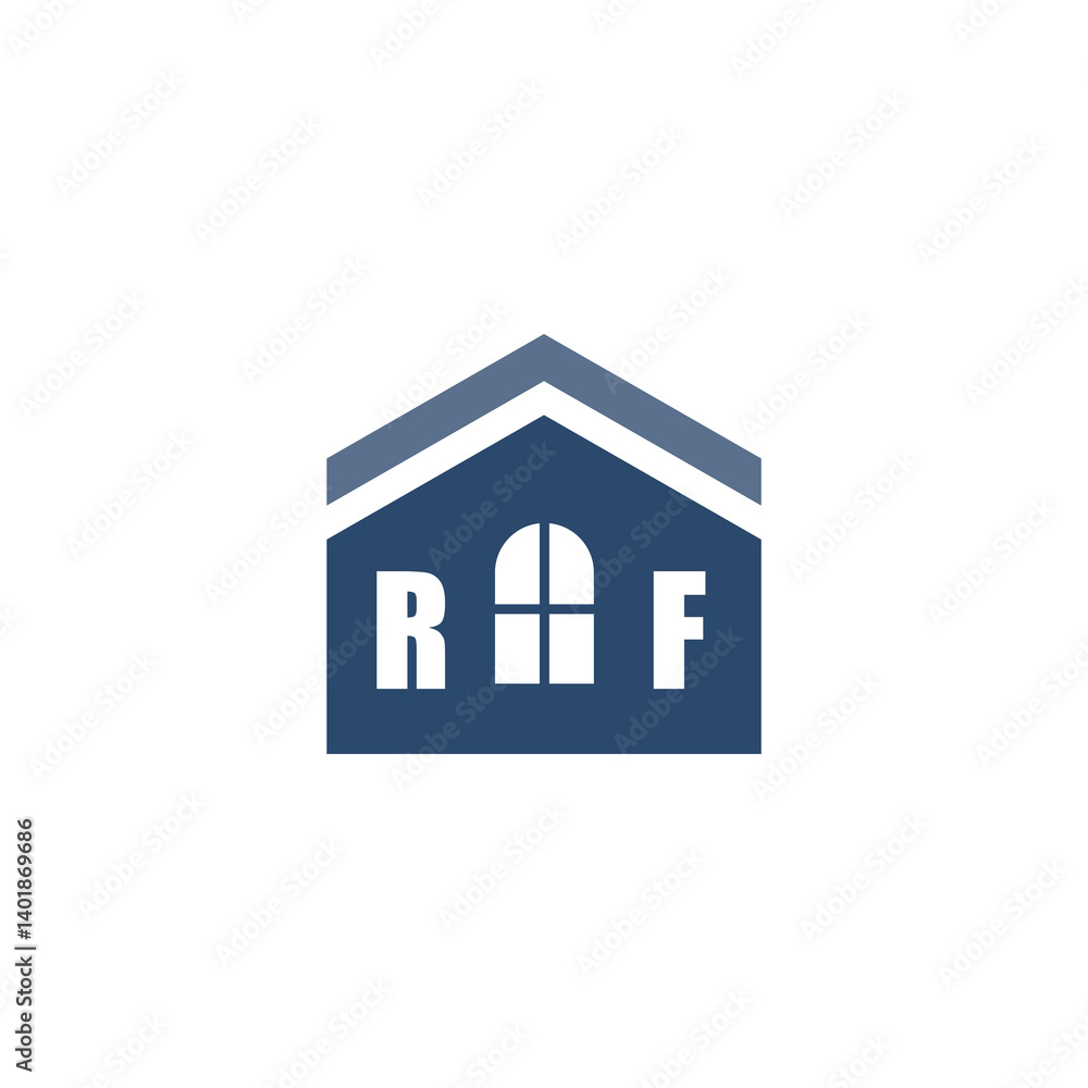 Modern Home Improvement Logo Design with Roof Icon Modern Home Improvement Logo Design with Roof Icon