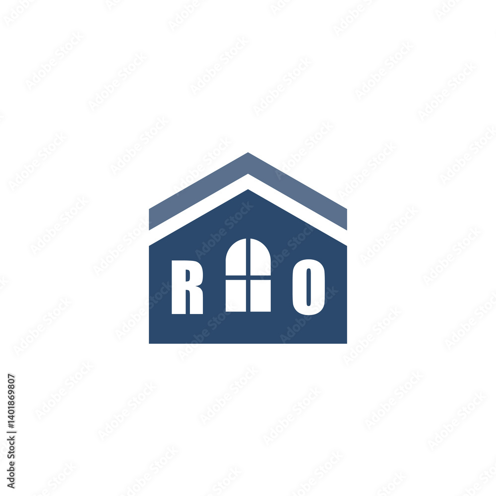 Modern Home Improvement Logo Design with Roof Icon Modern Home Improvement Logo Design with Roof Icon