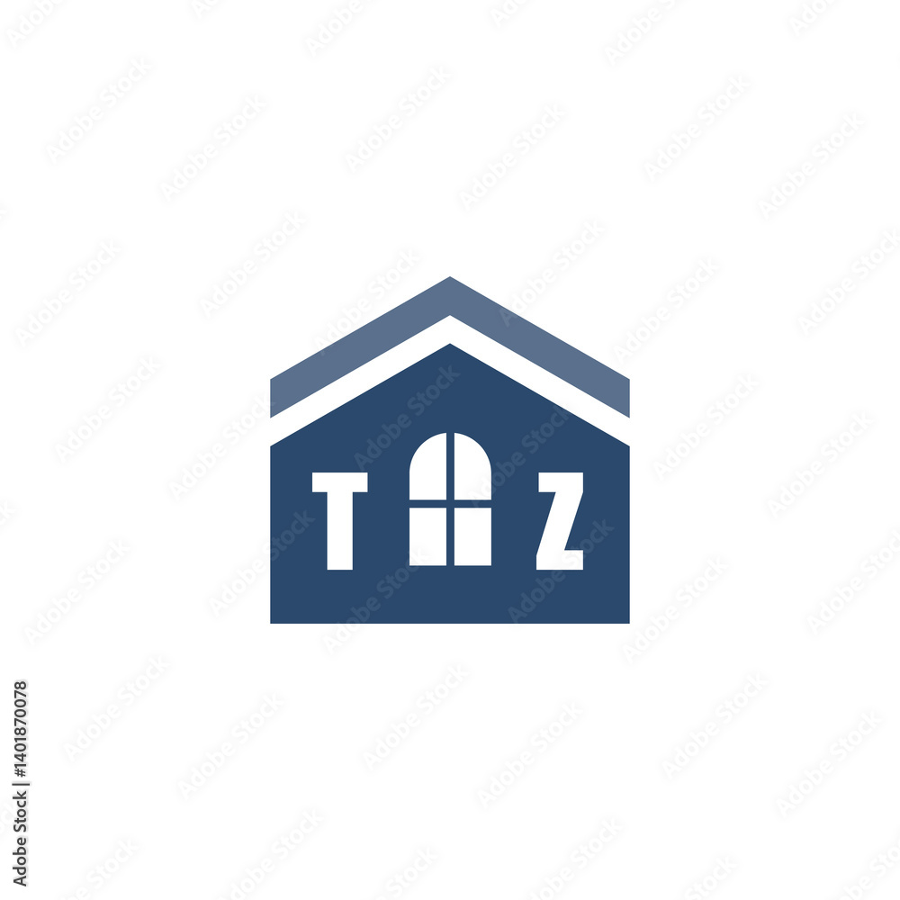 Modern Home Improvement Logo Design with Roof Icon Modern Home Improvement Logo Design with Roof Icon