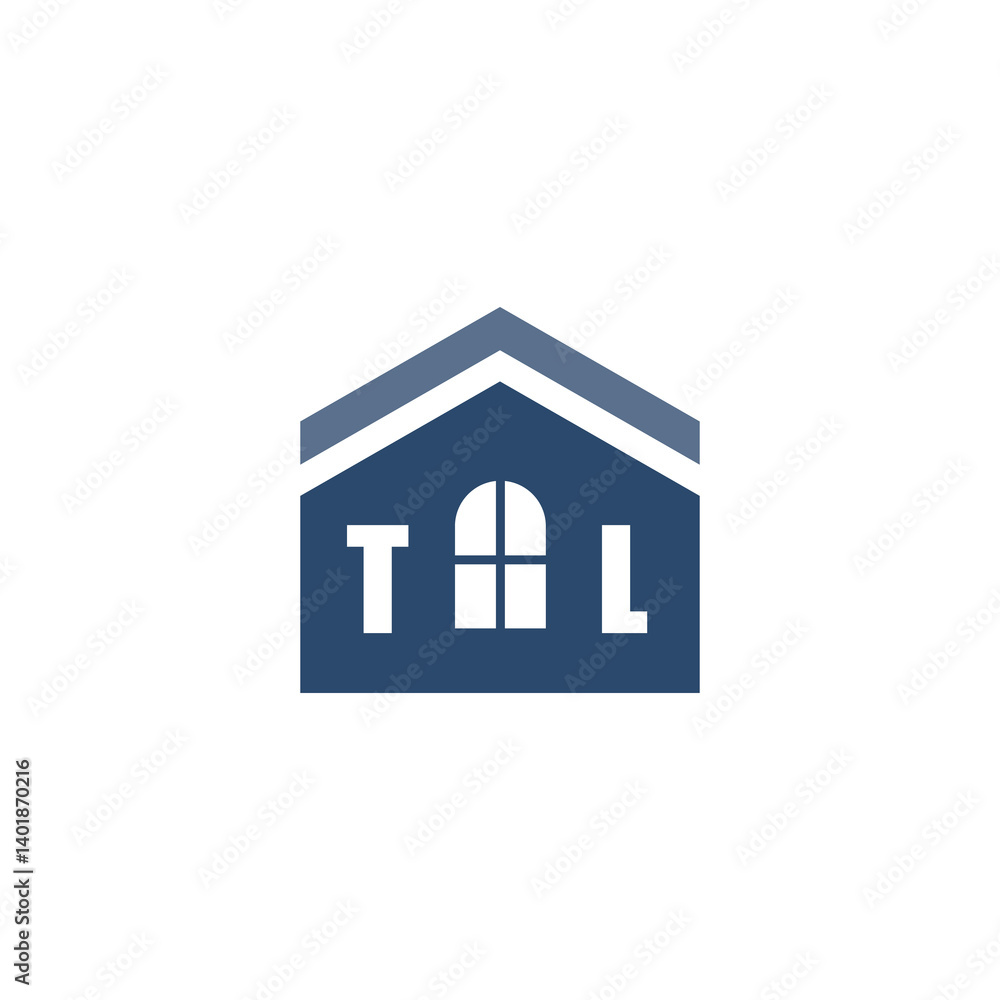 Modern Home Improvement Logo Design with Roof Icon Modern Home Improvement Logo Design with Roof Icon