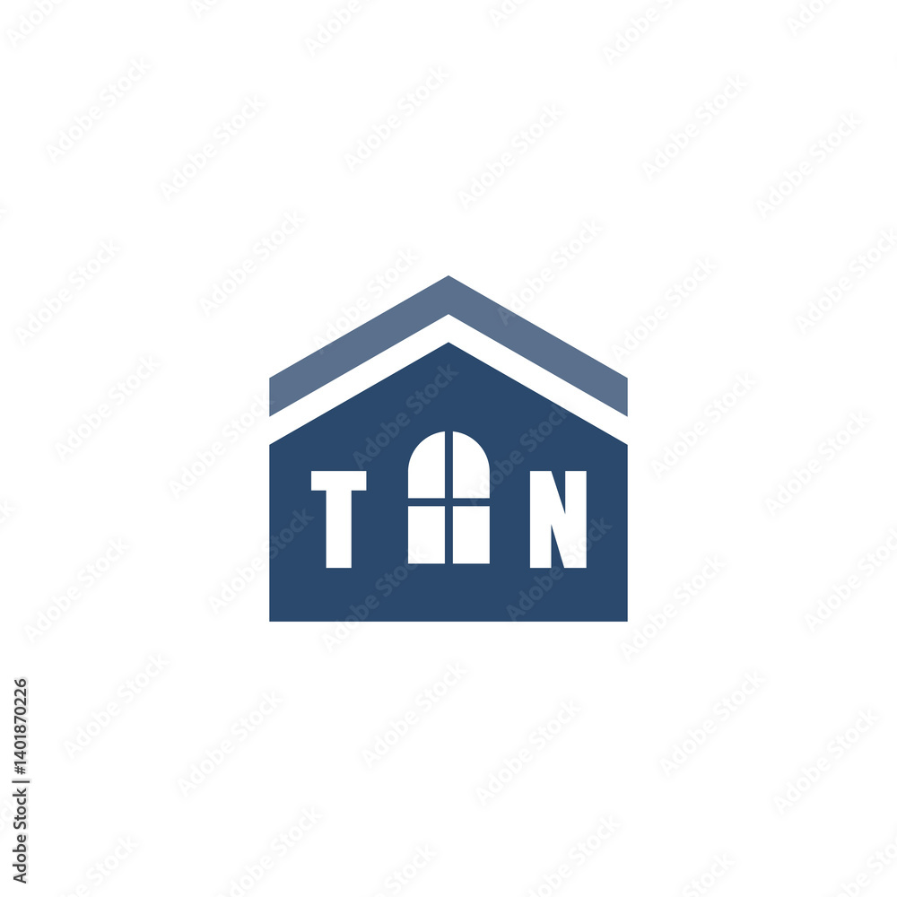 Modern Home Improvement Logo Design with Roof Icon