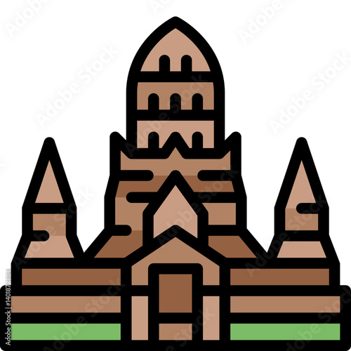 ayutthaya filled outline icon