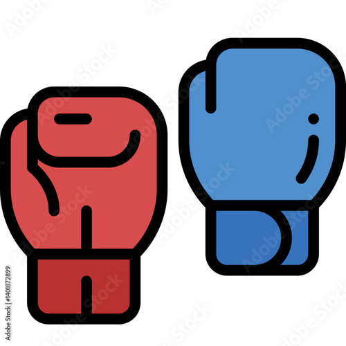 boxing filled outline icon
