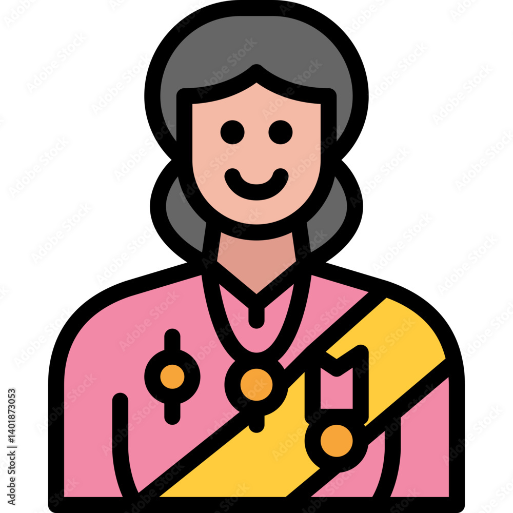 Obraz premium queen filled outline icon