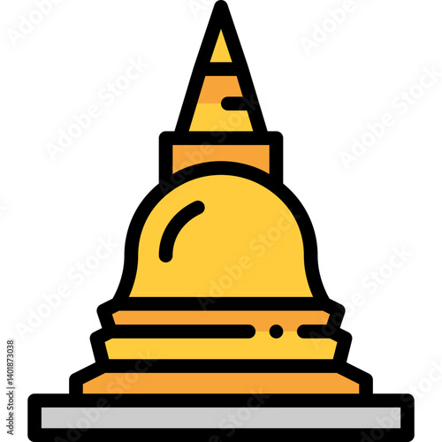 pagoda filled outline icon