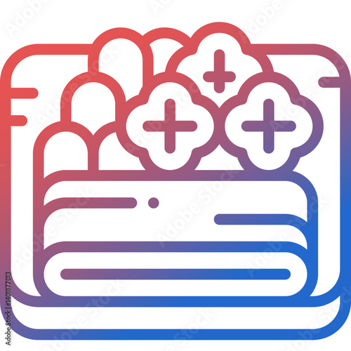 dessert gradient line icon