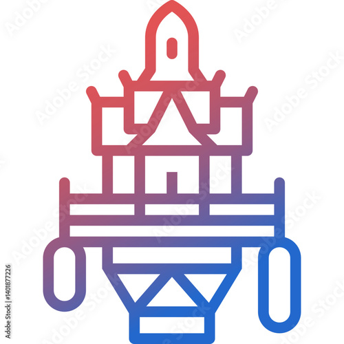 sanctuary gradient line icon