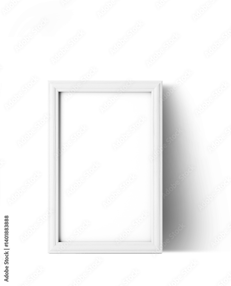 A blank white picture frame ready for customization or decoration. A blank white picture frame ready for customization or decoration.