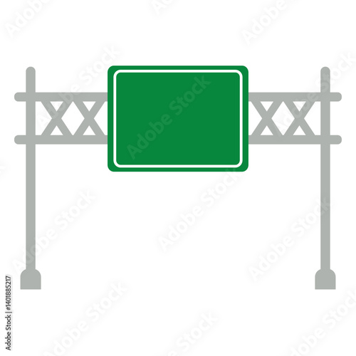 Green Road Sign Board Icon, Simple Icon Vector Design, best used for presentation, application, web and banner