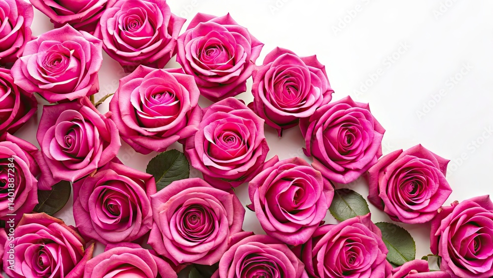 Obraz premium Long Exposure Hot Pink Roses Photography, Stunning Bloom Night, Vibrant Pink Rose, Floral Night Photography, Dark Background Rose Photo