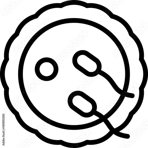 fertilization icon illustration design with outline
