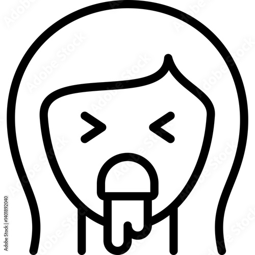 illness icon illustration design with outline