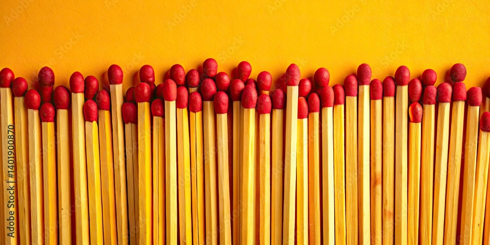 Romantic Red & Yellow Matchstick Bokeh Photography: Fiery Love, Dramatic Lighting, Closeup Romantic Red & Yellow Matchstick Bokeh Photography: Fiery Love, Dramatic Lighting, Closeup