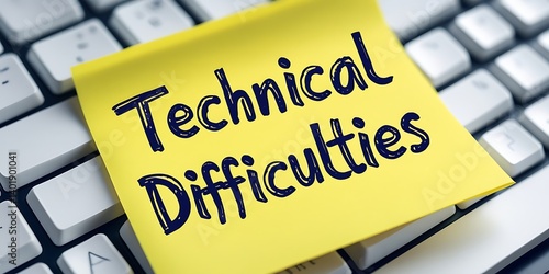 Close-up of a post-it note reading 