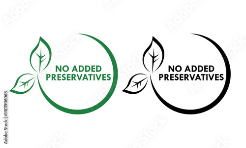 Obraz na płótnie no added preservatives logo template illustration w salonie