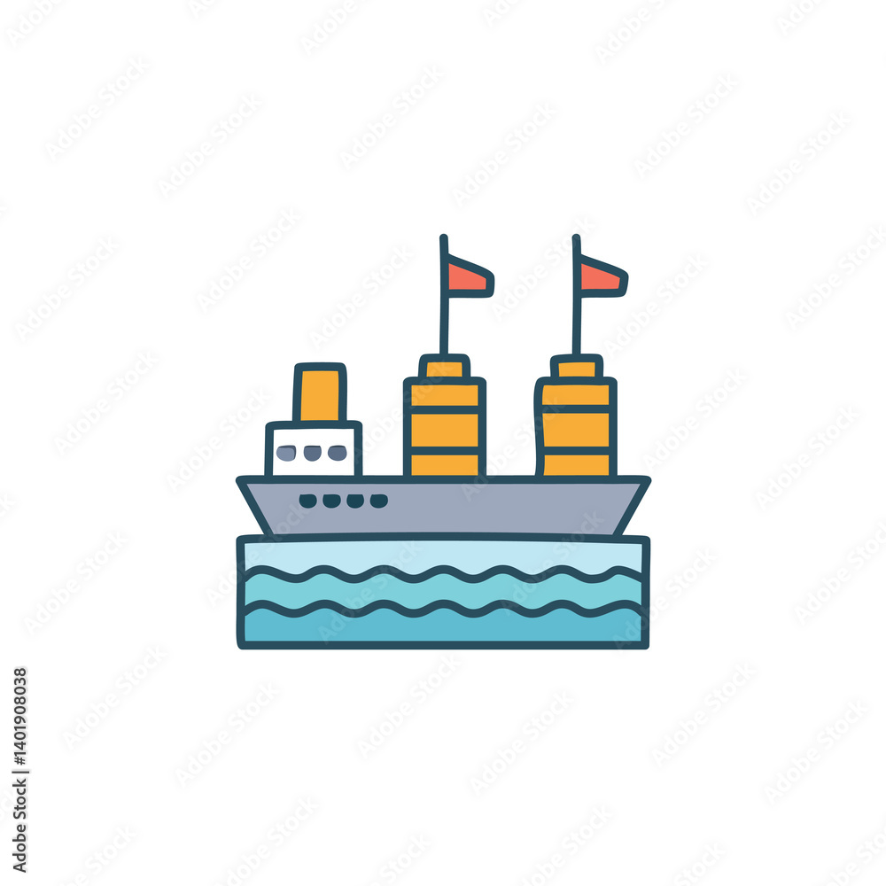 Obraz premium vector logo of a port