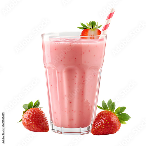 strawberry milkshake with mint