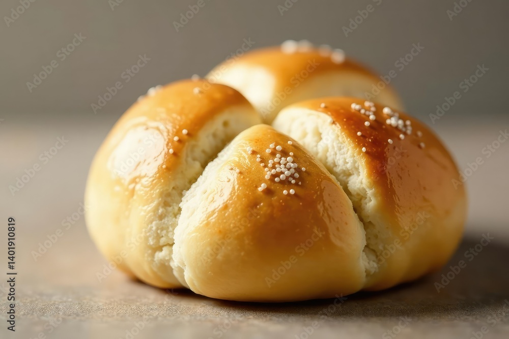 Perfectly formed white bread bun, soft texture , breakfast, appetizing, light