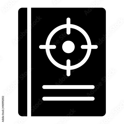 hunting guide glyph icon for knowledge and tips