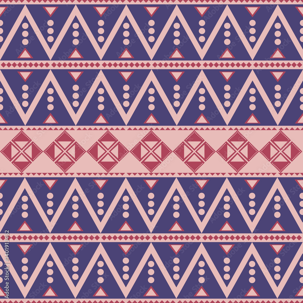 Seamless Ethnic Pattern Texture. Navajo Geometric Print, Rustic Decorative Seamless Ethnic Pattern Texture. Navajo Geometric Print, Rustic Decorative