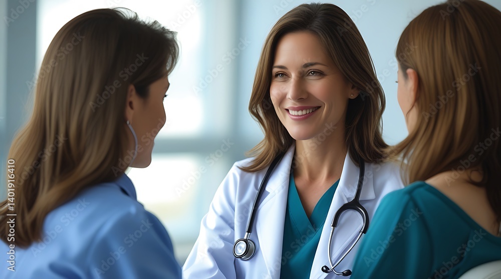 Smiling female doctor communicating with a patient in a medical office, showing compassion, trust, and professional healthcare consultation in a supportive environment
Smiling female doctor communicating with a patient in a medical office, showing compassion, trust, and professional healthcare consultation in a supportive environment