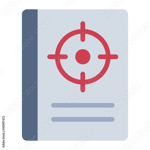 hunting guide flat icon for knowledge and tips