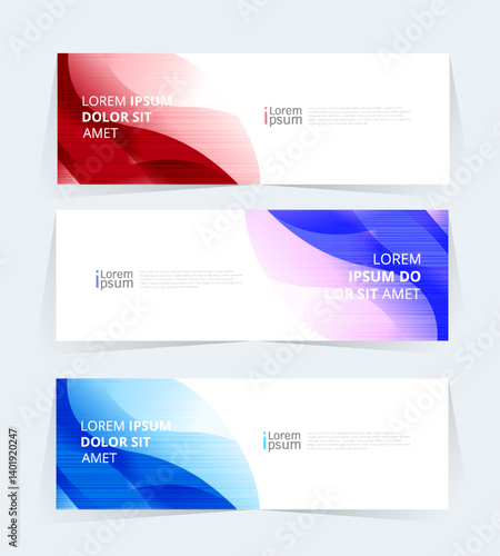 Geometric banner design with Vector presentation template.