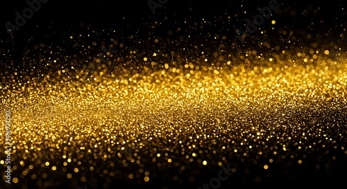 Wallpaper Mural Golden Stardust Cascade AI Generated Torontodigital.ca