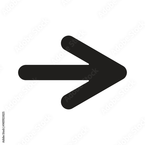 Direct right icon with clean, modern design. Ideal for navigation, UI/UX interfaces, maps, and directional signage. High-quality vector, fully scalable and easy to customize.