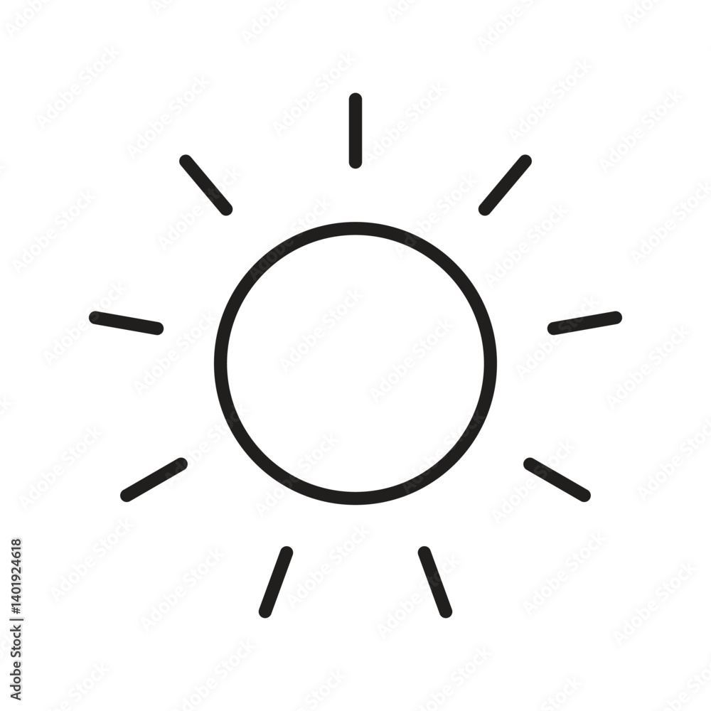 Sun icon with bright, clean design. Perfect for weather apps, summer themes, solar energy, and nature projects. High-quality vector, fully scalable and easy to customize. Sun icon with bright, clean design. Perfect for weather apps, summer themes, solar energy, and nature projects. High-quality vector, fully scalable and easy to customize.