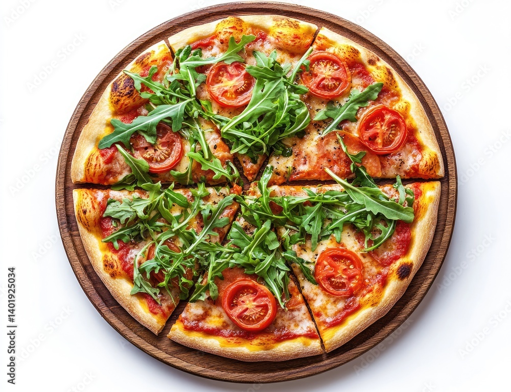 Aromatic pizza with fresh toppings Aromatic pizza with fresh toppings