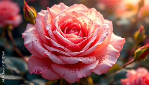 Close-up of a Beautiful Pink Rose