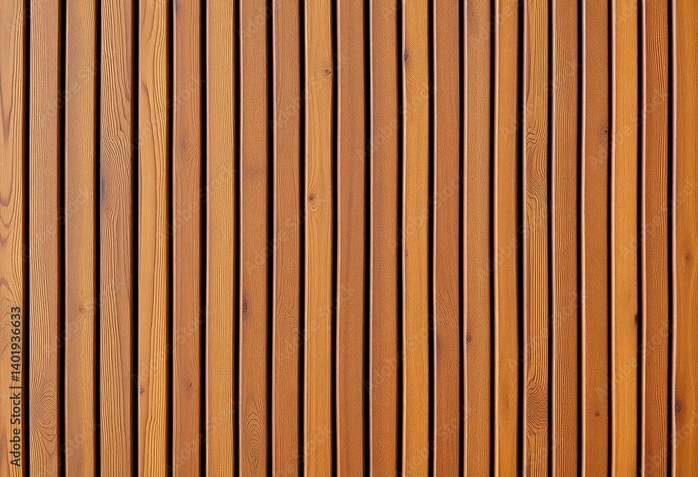 Naklejka premium Vertical brown wood slat wall paneling seamless pattern texture background, flooring, contemporary