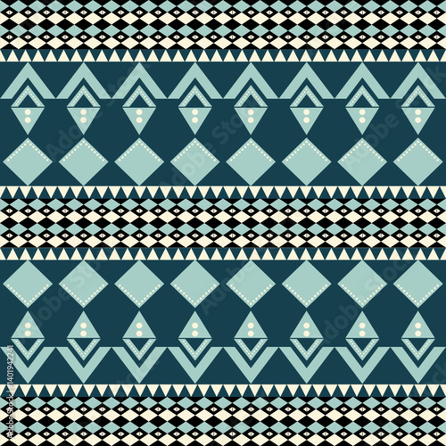Seamless Ethnic Pattern Texture. Navajo Geometric Print, Rustic Decorative	