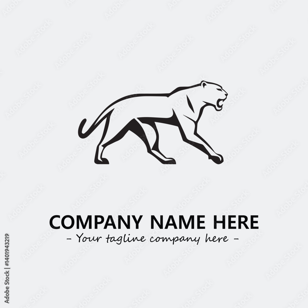 Phanter illustration black and white for logo company vector image
Phanter illustration black and white for logo company vector image