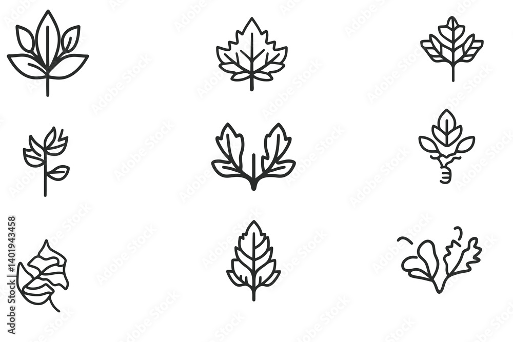 vector set of black and white flowers