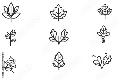 Obraz na płótnie vector set of black and white flowers w salonie